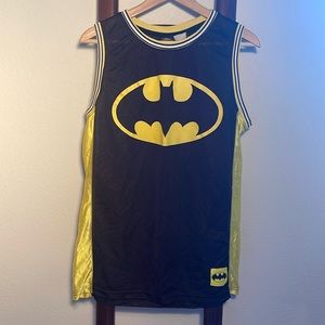 Batman Jersey from DC Comics kids size 14 and can fit up to an Adult size Medium
